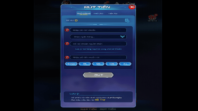 Rút tiền WIN79 an toàn, không tốn phí